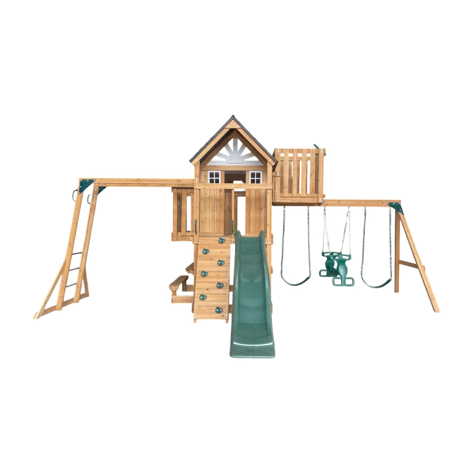 DYNAMIC SPORTS ARABIAN LEOPARD WOODEN SWING SET